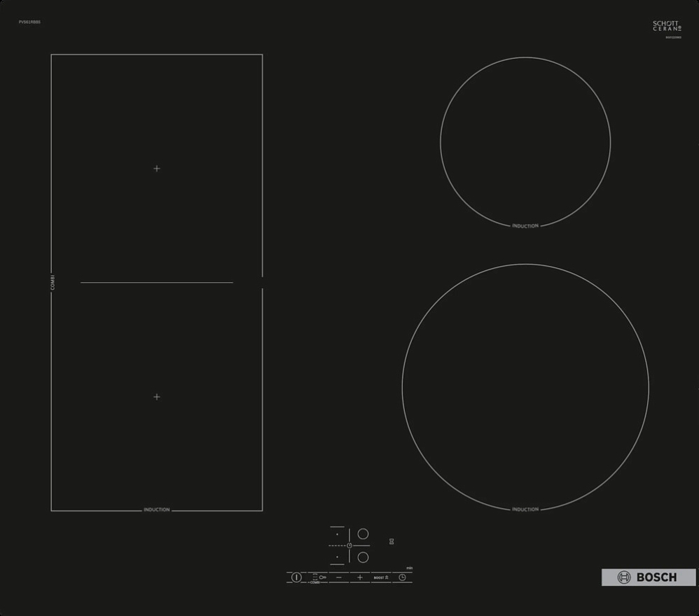 Фото товара: Bosch PVS61RBB5E индукционная поверхность