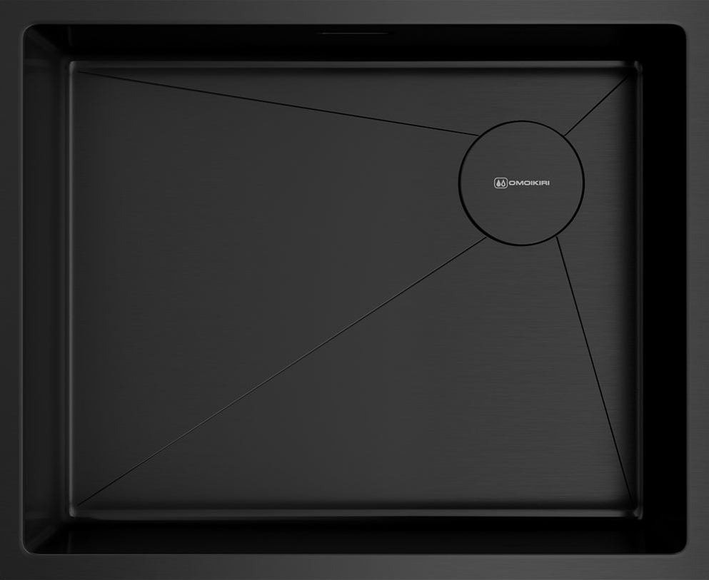 Фото товара: Omoikiri Taki 54-U/IF-GB Side SF, мойка, нержавеющая сталь/ графит