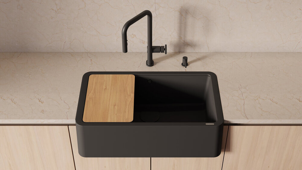 Omoikiri Arita-SB GB, смеситель, гранит, графит Детальное фото товара: Omoikiri Arita-SB GB, смеситель, гранит, графит