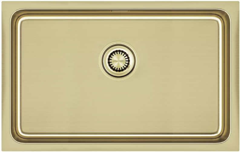 Фото товара: Paulmark VISTA 74, мойка, нержавеющая сталь, светлое золото