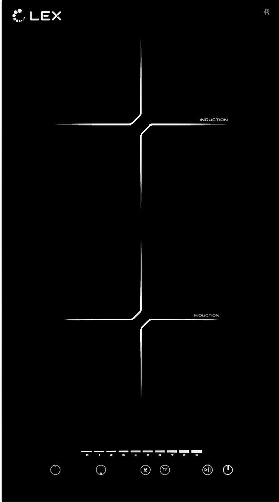 Фото товара: LEX EVI 320-2 BL индукционная поверхность