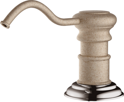 Omoikiri OM-01-SA, дозатор для моющего средства, бежевый Детальное фото товара: Omoikiri OM-01-SA, дозатор для моющего средства, бежевый