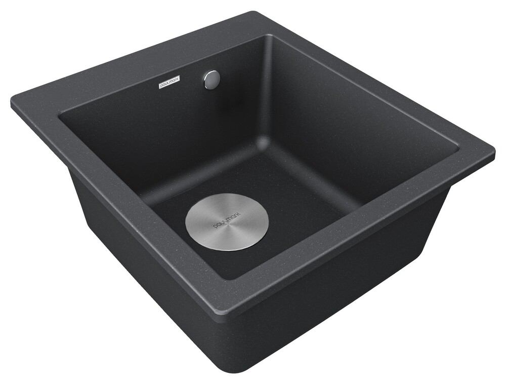 Детальное фото товара: Paulmark KANTE 45, мойка, гранит, черный