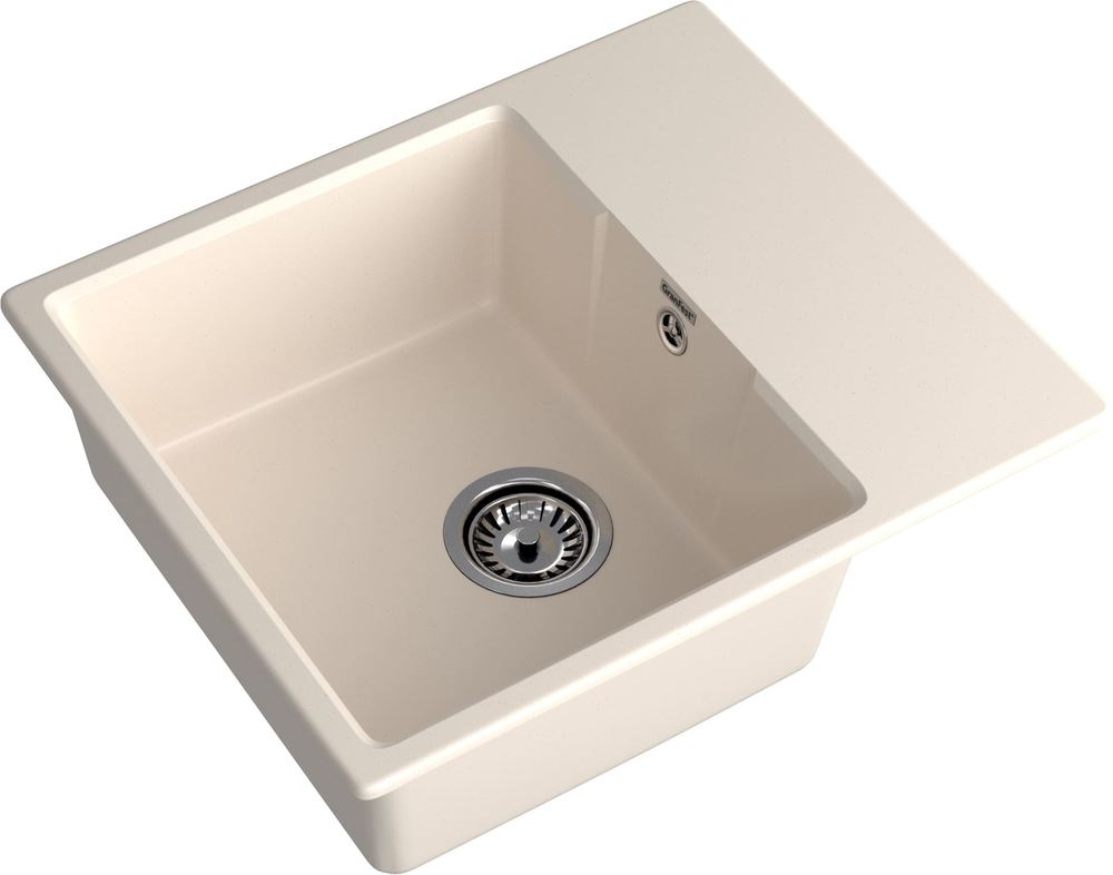 GranFest URBAN GF-UR-658L, мойка, гранит, белый Детальное фото товара: GranFest URBAN GF-UR-658L, мойка, гранит, белый