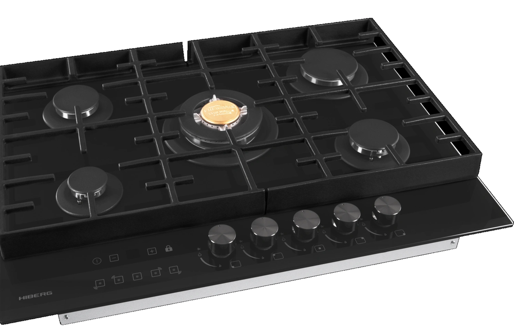 HIBERG VM 7155 B Детальное фото товара: HIBERG VM 7155 B газовая поверхность