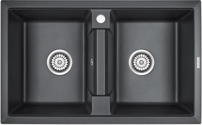 Детальное фото товара: Paulmark TANDEM 80/2, мойка, гранит, черный