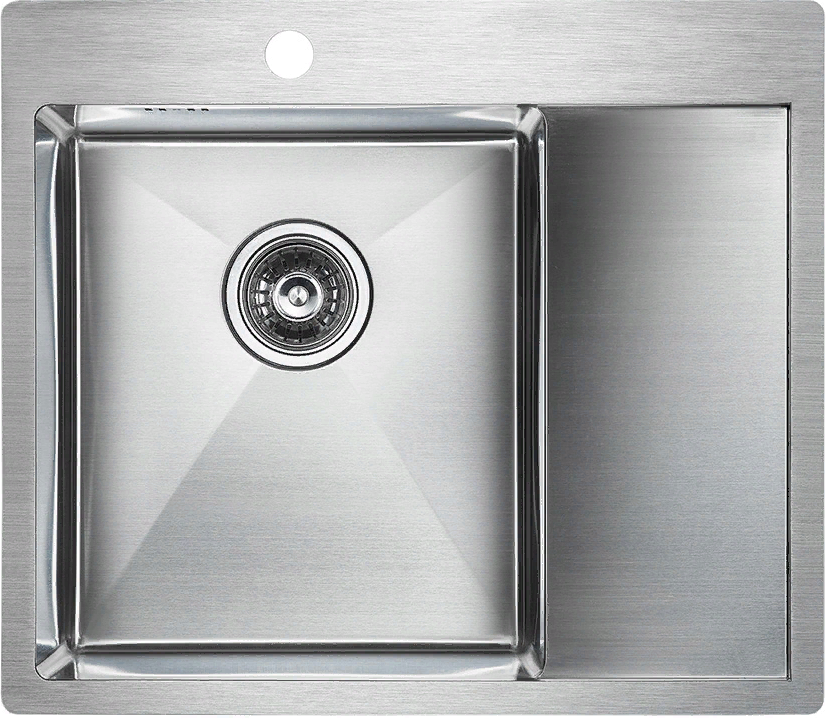 Детальное фото товара: Paulmark KRONER 59F, мойка, нержавеющая сталь брашированная, левая