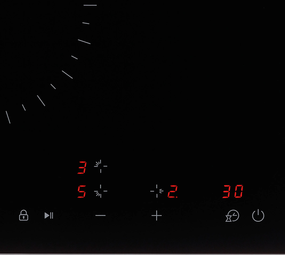 Детальное фото товара: Krona ZAUBER 45 BL TK стеклокерамическая поверхность