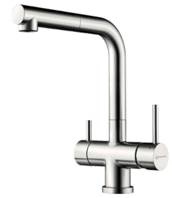 Фото товара: Omoikiri Takamatsu-S-BN, смеситель, нержавеющая сталь