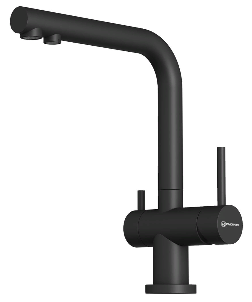 Omoikiri Nagano-P-BL, смеситель, гранит, черный Детальное фото товара: Omoikiri Nagano-P-BL, смеситель, гранит, черный