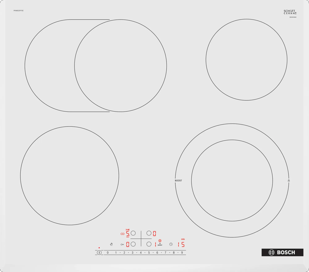 Фото товара: Bosch PKN652FP2E стеклокерамическая поверхность