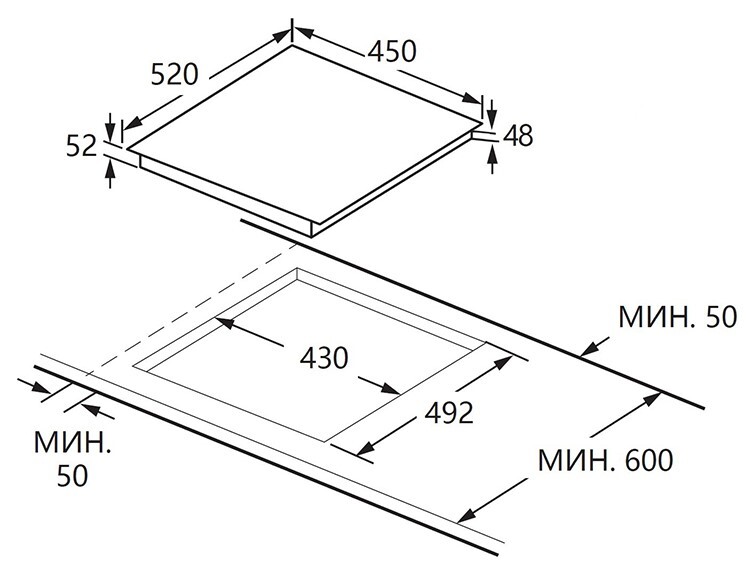 Детальное фото товара: Konigin Libra C453 TBK стеклокерамическая поверхность