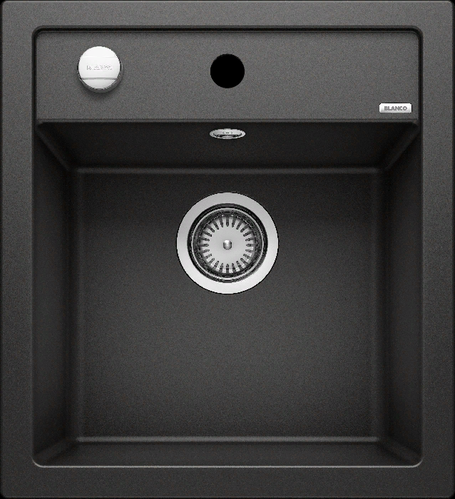 Фото товара: Blanco Dalago 45, мойка, гранит, черный с клапаном-автоматом