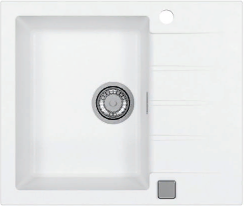 Детальное фото товара: ALVEUS GRANITAL CADIT 10 ARCTIC - G11, мойка, гранит, белый (в комплекте с сифоном 1132823)
