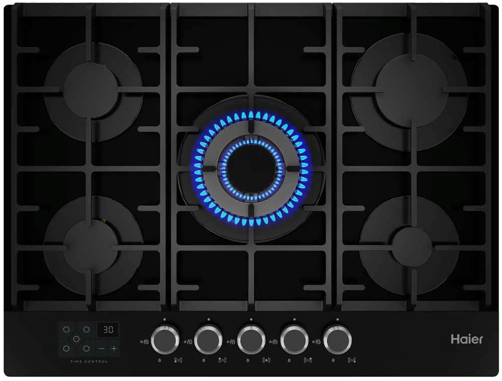 Фото товара: Haier HHX-G75CWSB газовая поверхность