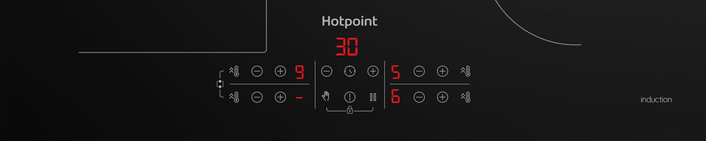 Hotpoint HB 1560B NE Детальное фото товара: Hotpoint HB 1560B NE индукционная поверхность