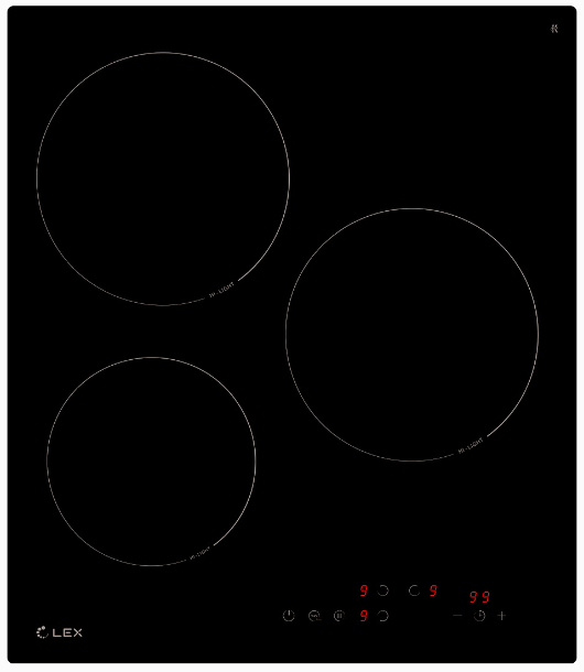 Фото товара: LEX EVH 4030 BL стеклокерамическая поверхность
