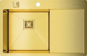 Фото товара: Omoikiri Akisame 78-LG-L, мойка, нержавеющая сталь/светлое золото, чаша слева