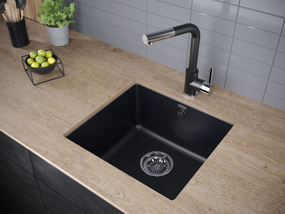 Детальное фото товара: Paulmark GERA 50, мойка, гранит, черный металлик