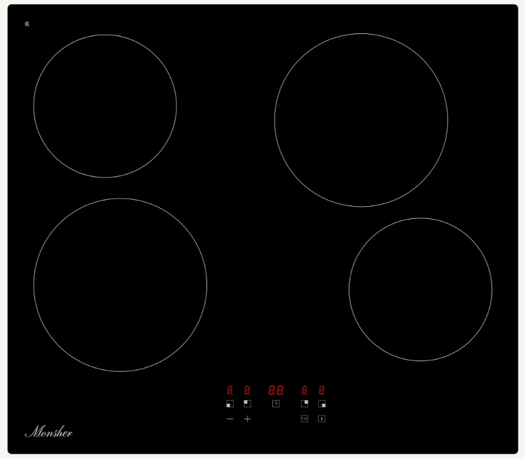 Детальное фото товара: Monsher MHE 6003 стеклокерамическая поверхность
