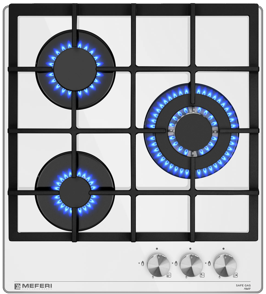Фото товара: MEFERI MGH453WH GLASS POWER газовая поверхность